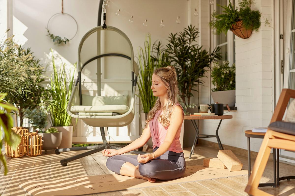 Hängesessel Mit Gestell Mit Sitz- Und Rückenkissen - Anthrazit/Grün, KONVENTIONELL, Kunststoff/Textil (123/195/106cm) - Siena Garden