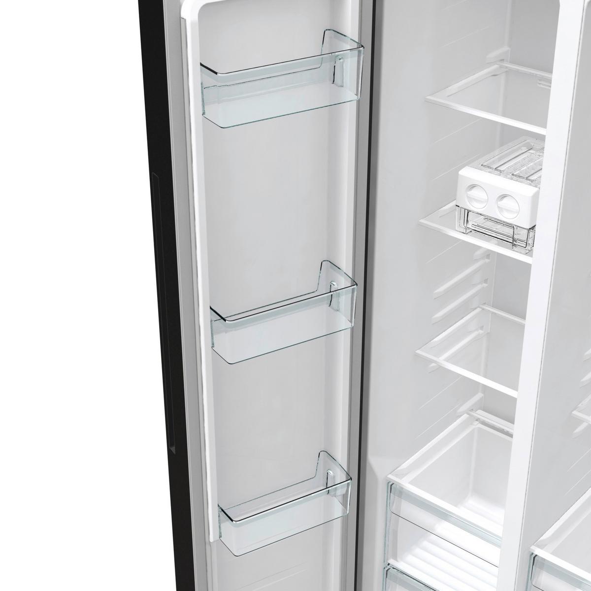 Side-by-side Nrr9185eabxl Advanced - Schwarz, MODERN, Glas/Kunststoff (91,5/178,6/67cm) - Gorenje