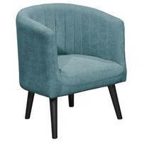 Polstersessel Mit Armlehnen Paul Velours Türkis - Türkis/Schwarz, Basics, Textil (61/82/58cm) - Livetastic