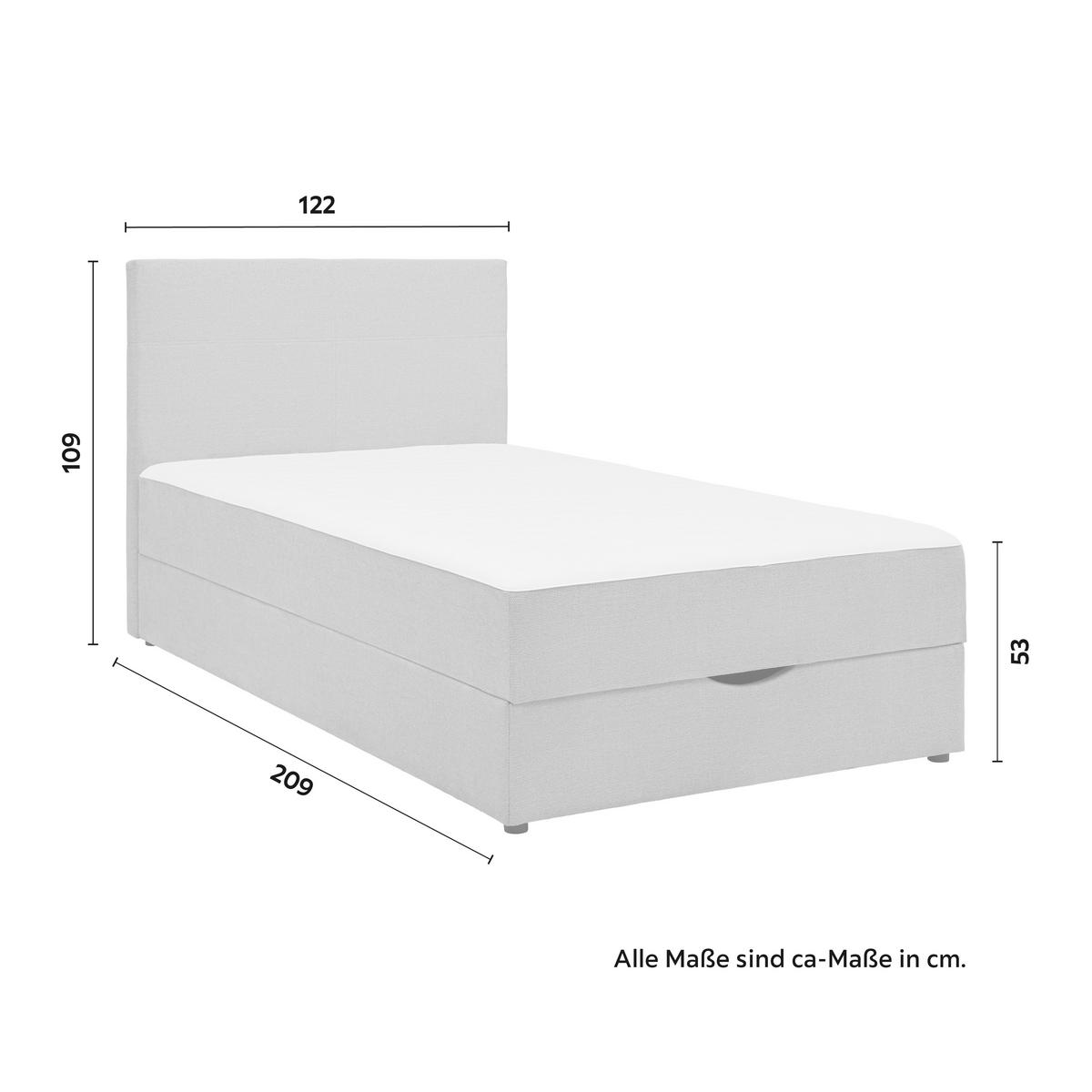 Boxspringová posteľ ACE 120x200, béžová - čierna/béžová, Modern, drevo/textil (120/200cm) - Bessagi Home
