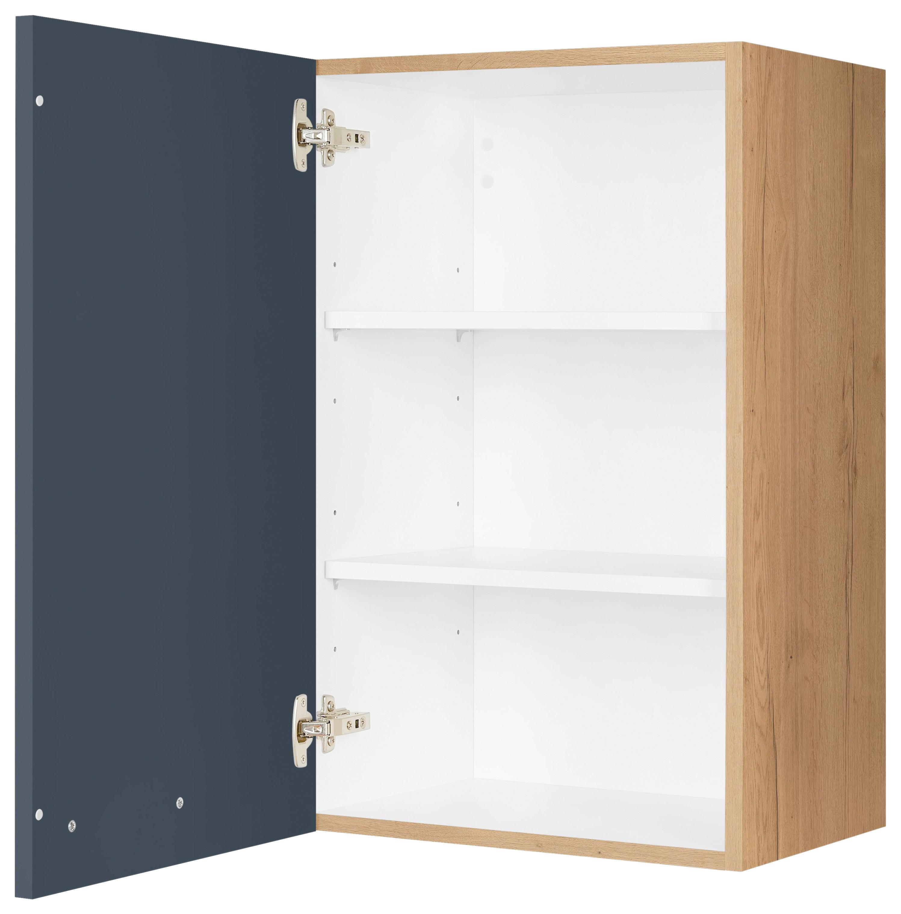 Küchenoberschrank Easytouch - Blau/Eichefarben, MODERN, Holzwerkstoff (45/72/35cm) - Nobilia