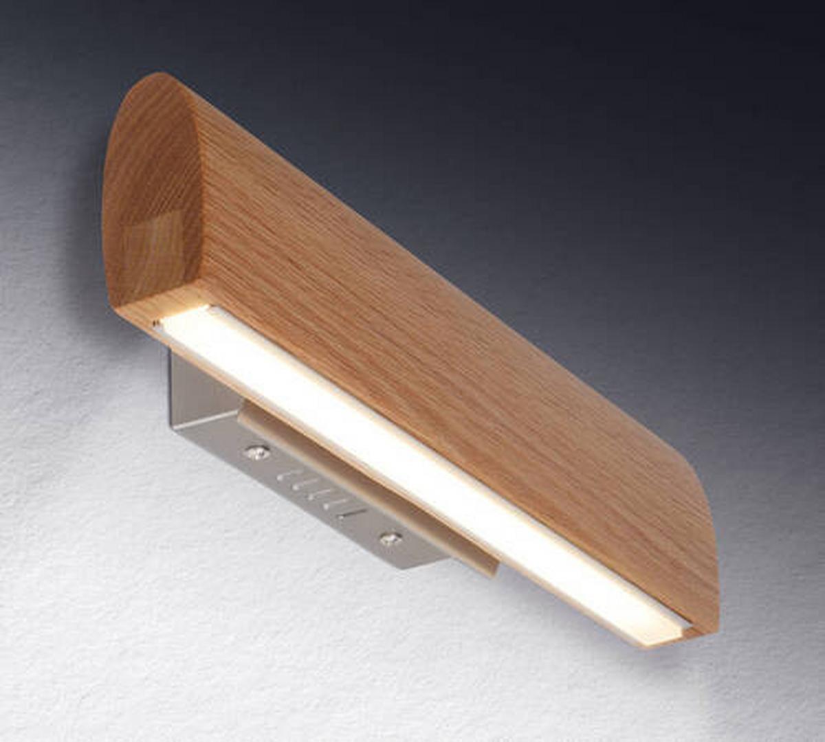 LED-Wandleuchte Rondo Mit Echtholz - Braun, Natur, Holz/Kunststoff (35/8cm) - Näve