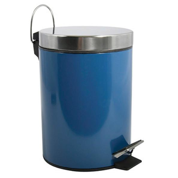Kosmetikeimer Unis 3L Dunkelblau Metall DxH 17x25 - Schwarz/Dunkelblau, Basics, Kunststoff/Metall (17/25cm)