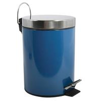 Kosmetikeimer Unis 3L Dunkelblau Metall DxH 17x25 - Schwarz/Dunkelblau, Basics, Kunststoff/Metall (17/25cm)