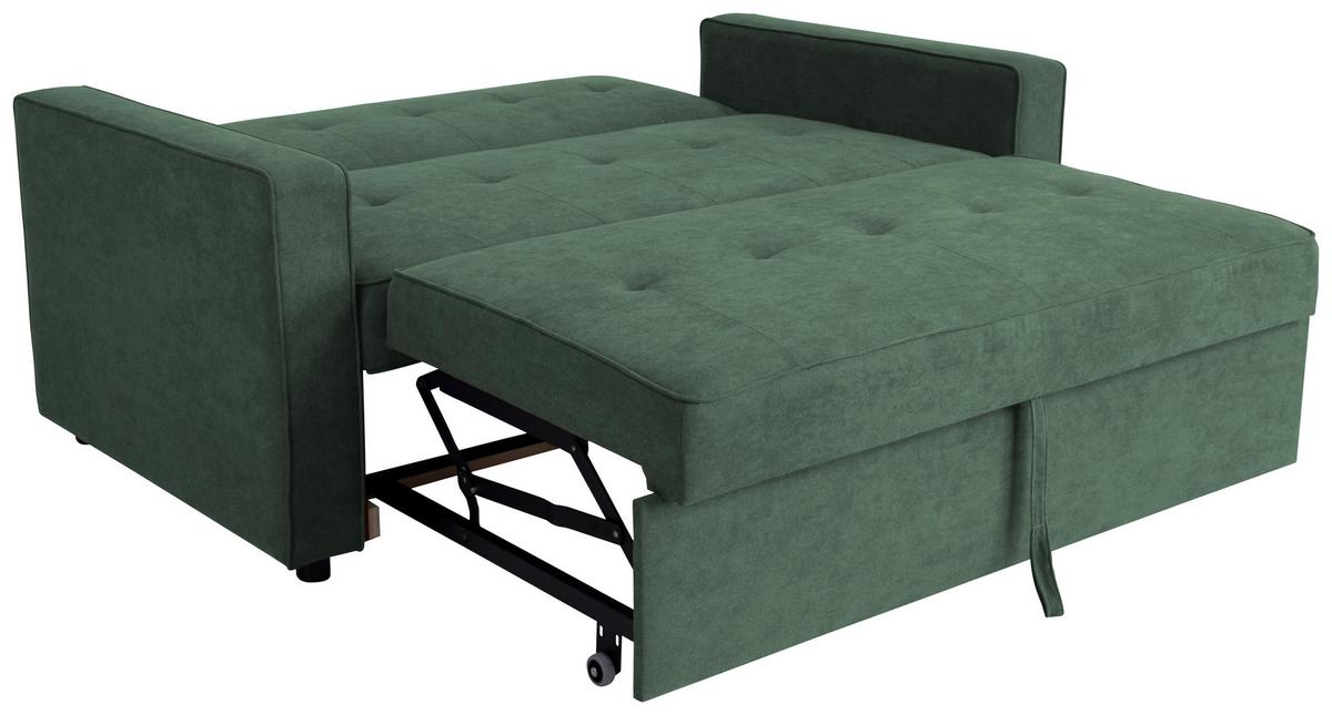 Třímístná pohovka HAZE, tmavě zelená - tmavě zelená, Trend, textil (162/90/89cm)