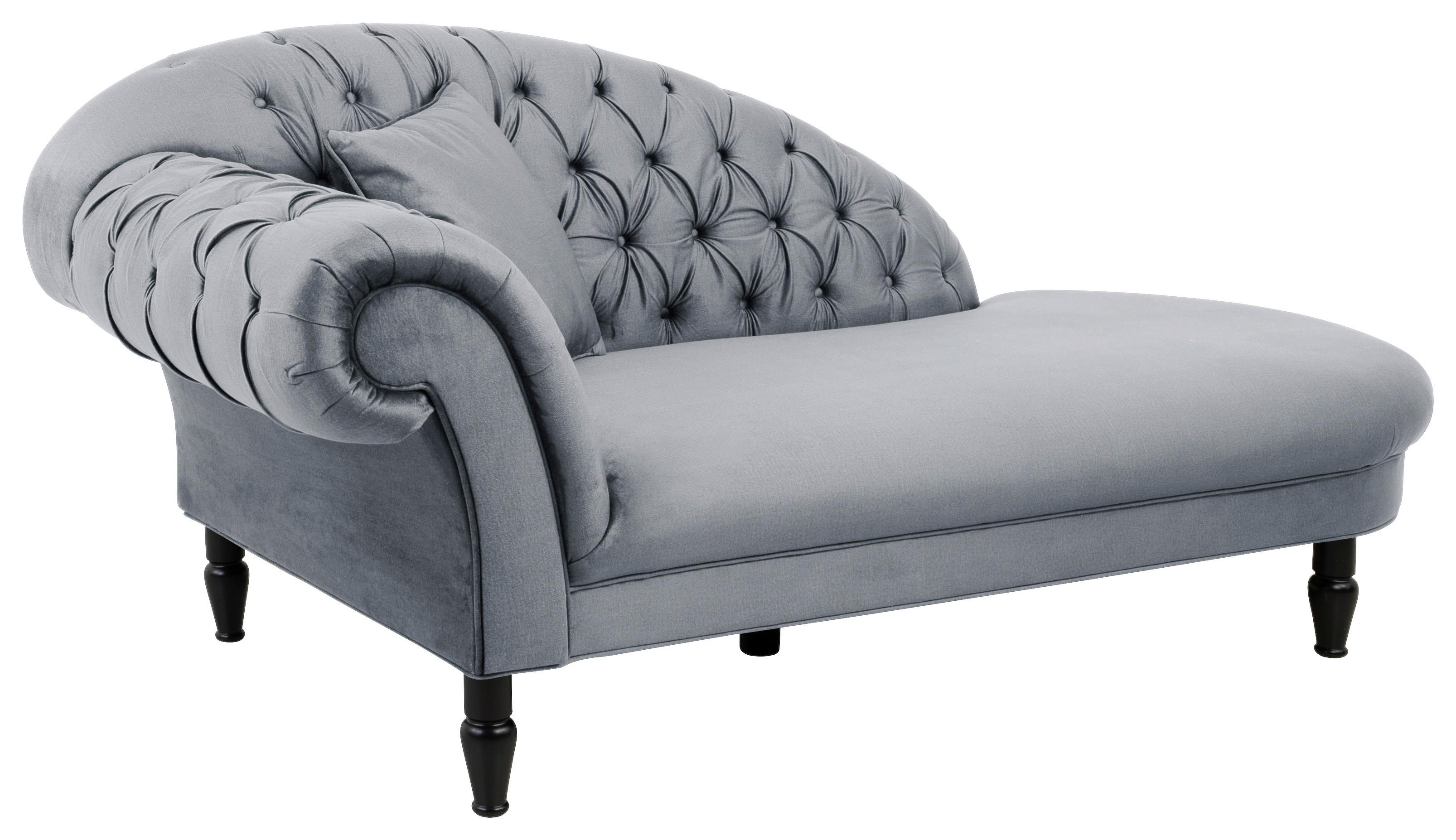 Récamiere Cupido - Schwarz/Grau, Design, Textil (216/91/103cm) - MID.YOU