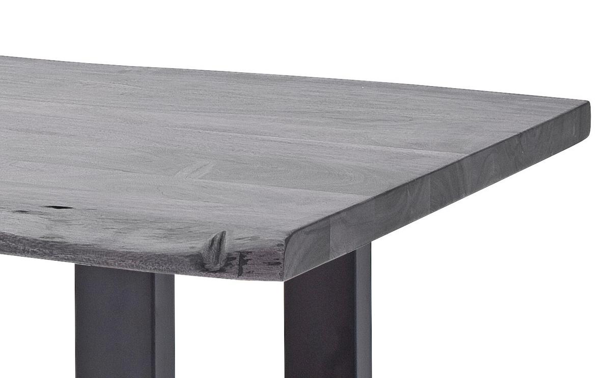 Couchtisch Holz Massiv Cartagena, Grau/Anthrazit - Anthrazit/Grau, MODERN, Holz/Metall (110/45/70cm)