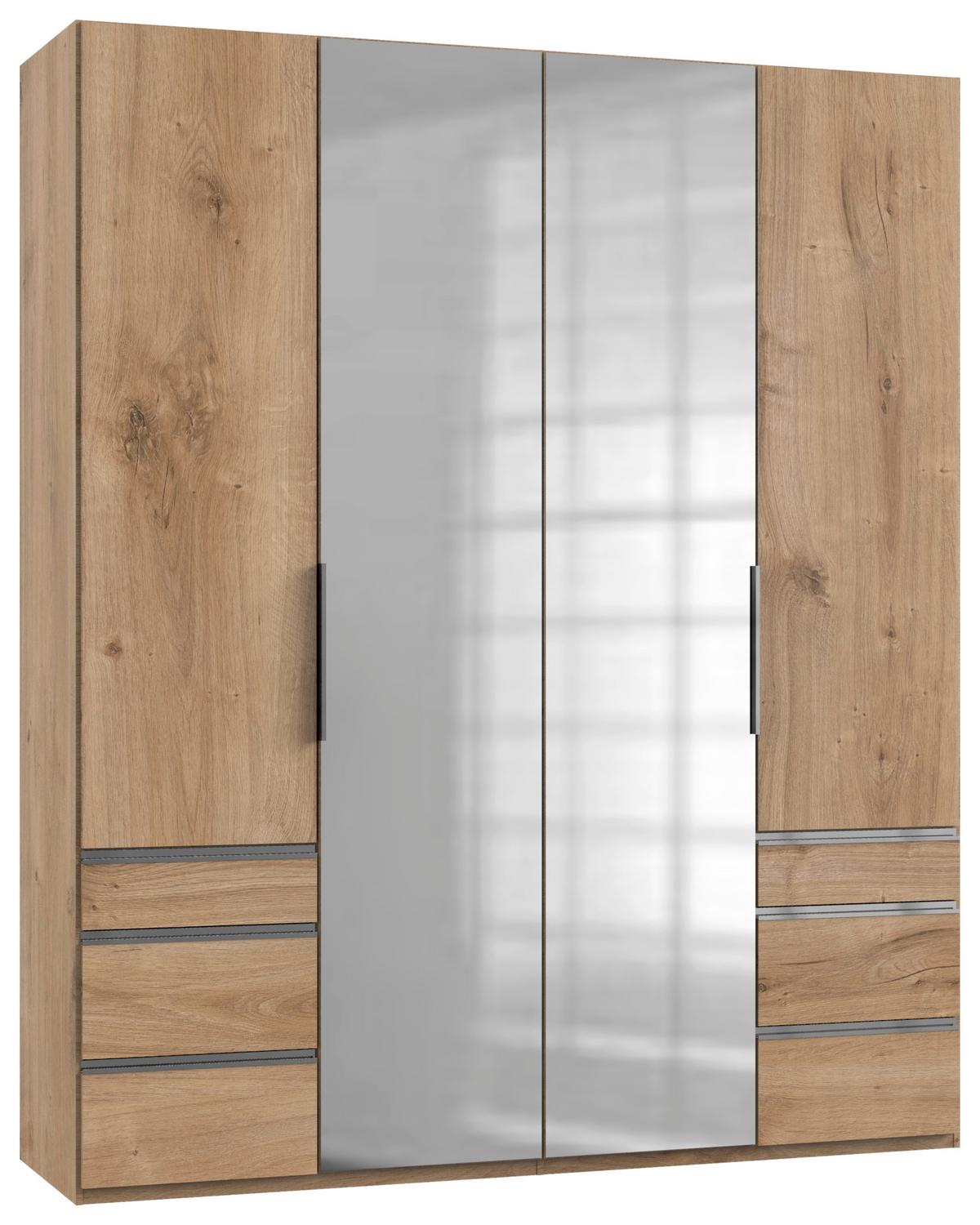 Drehtürenschrank Mit Laden B: 200 Cm Level, Eiche Dekor - Eichefarben, MODERN, Holzwerkstoff (200/236/58cm) - MID.YOU