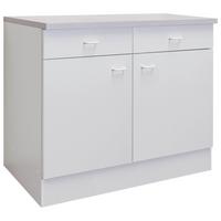 Alsószekrény Speed - világosszürke/fehér, Konventionell, faalapú anyag (100/85/50cm) - Best Price