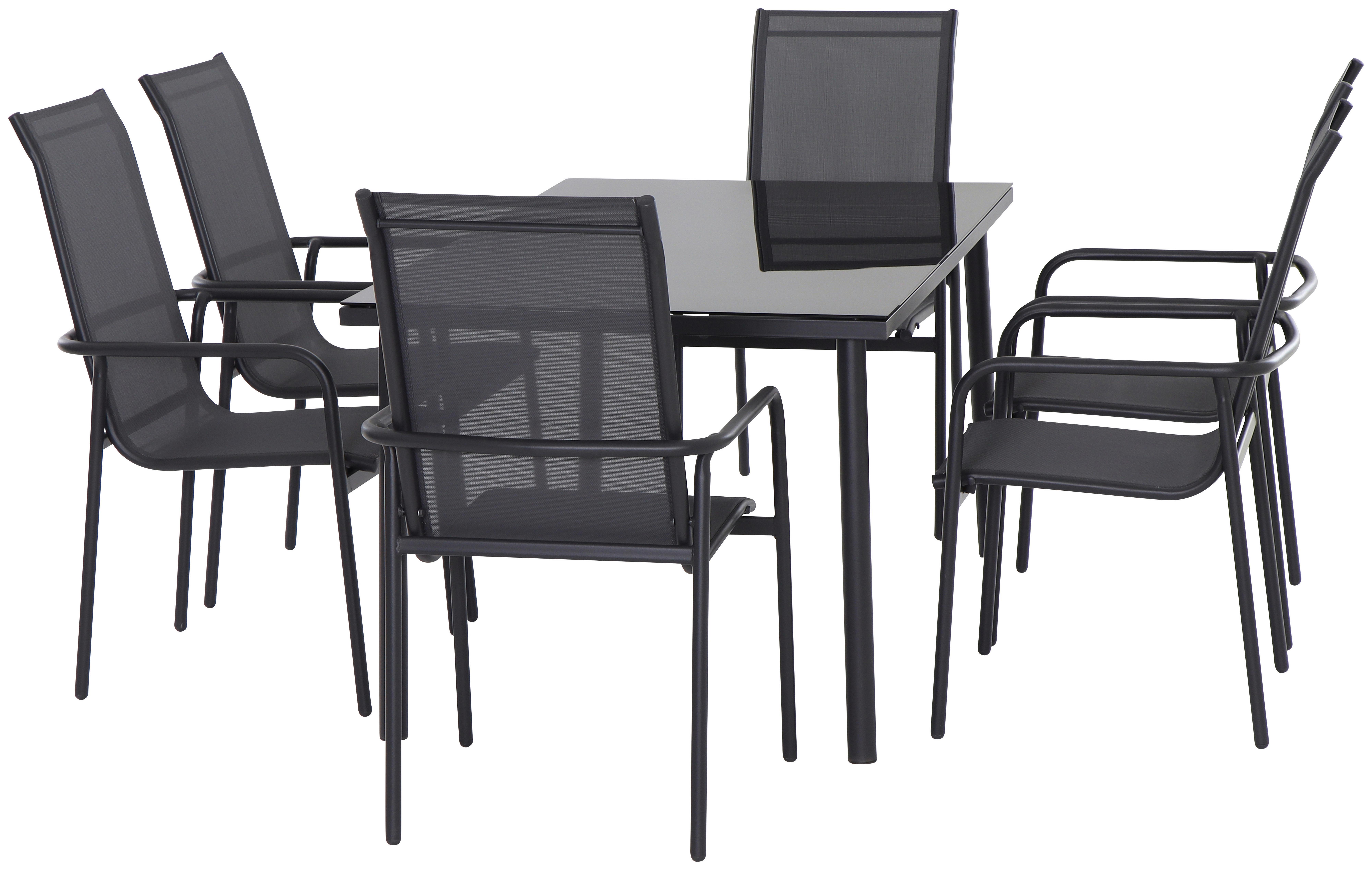 Gartengarnitur 7-tlg. Torino Aus Metall/glas/textil