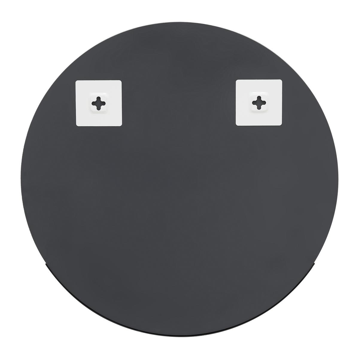 Nástenné zrkadlo Maren Ø ca. 50cm vr.police - čierna, Modern, kov/sklo (50cm) - Mömax
