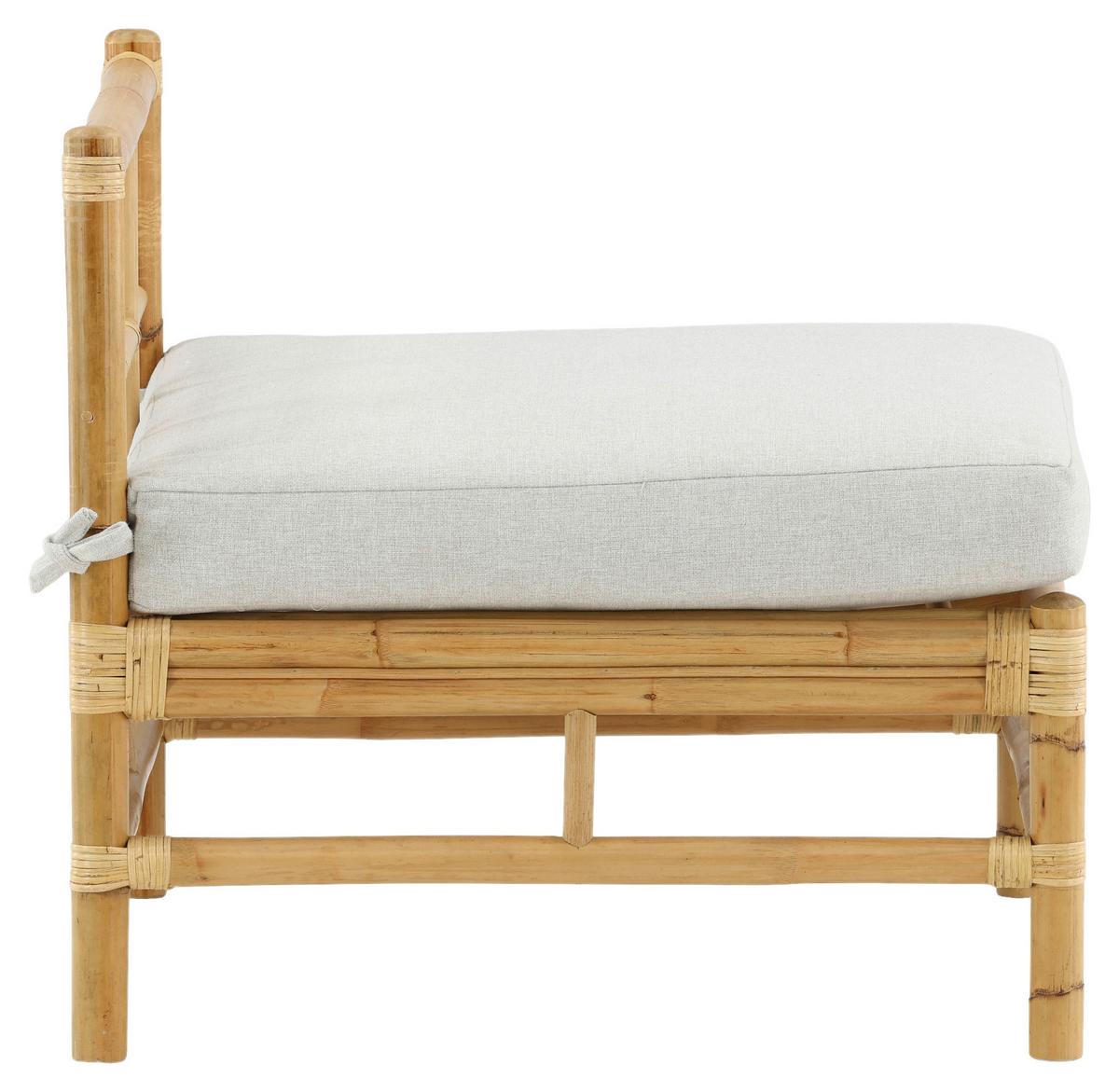 Loungesofa Cane - Hellbraun, KONVENTIONELL, Holz (71,5/71/75cm) - Gardenson