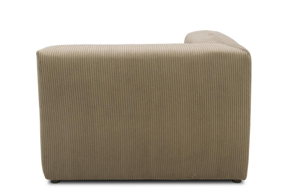 Sofaelement Schlammfarben B: 108 cm - Schlammfarben/Schwarz, Design, Textil (108/69/108cm) - MID.YOU