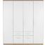 Drehtürenschrank mit Schubladen 181cm Wien, Weiß/ Eiche Dekor - Eichefarben/Weiß, KONVENTIONELL, Holzwerkstoff (181/212/54cm) Drehtürenschrank mit Schubladen 181cm Wien, Weiß/ Eiche Dekor - Eichefarben/Weiß, KONVENTIONELL, Holzwerkstoff (181/212/54cm)