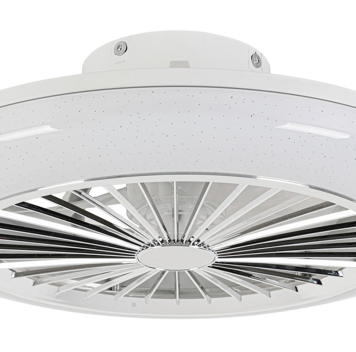 STROPNÍ VENTILÁTOR TUIO - bílá/barvy chromu, Moderní, plast (45/16cm) - Mömax