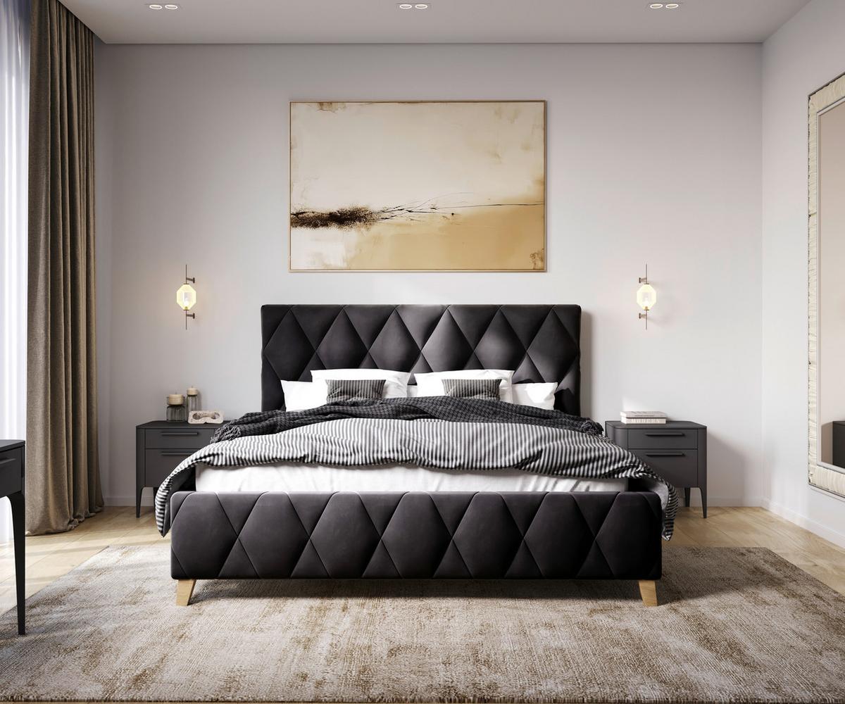 Polsterbett Trivio 180x200 Cm Anthrazit - Anthrazit, MODERN, Holz/Holzwerkstoff (180/200cm) - MID.YOU