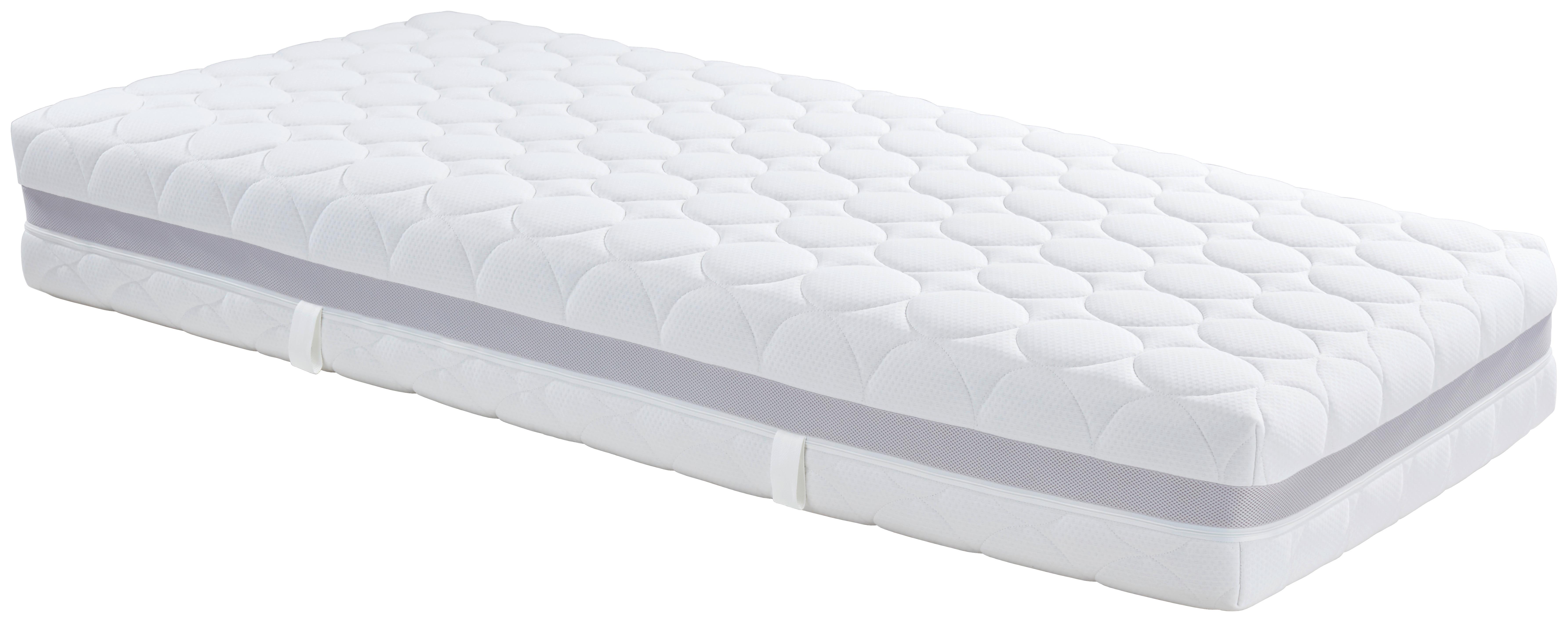 Komfortschaummatratze Silvy Deluxe 90x200 cm H3/H4 H: 27cm - Weiß, Textil (90/200cm) - Primatex Deluxe