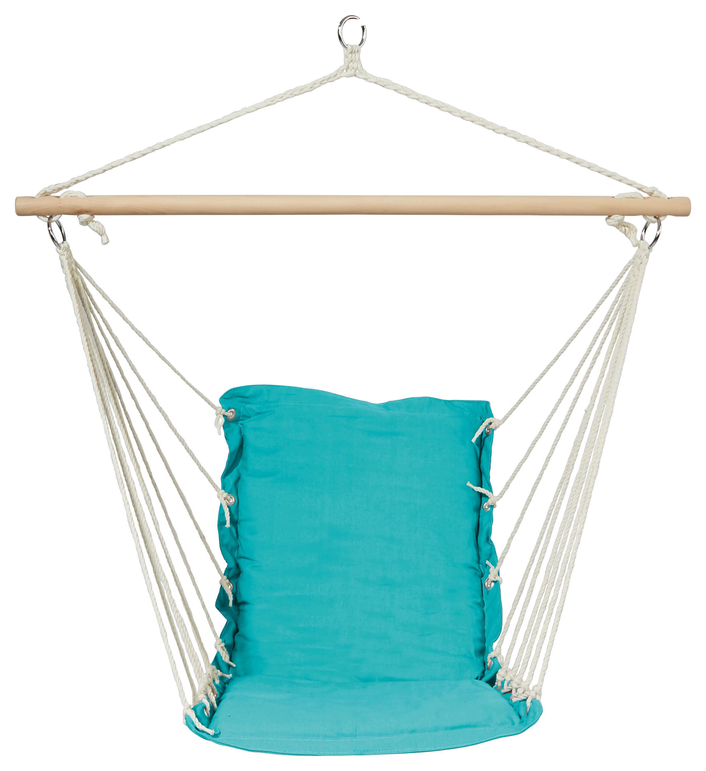 Hängesessel Relaxe Türkis für Deckenmontage Bis 100 Kg - Türkis, KONVENTIONELL, Textil (47/100cm) - Ondega