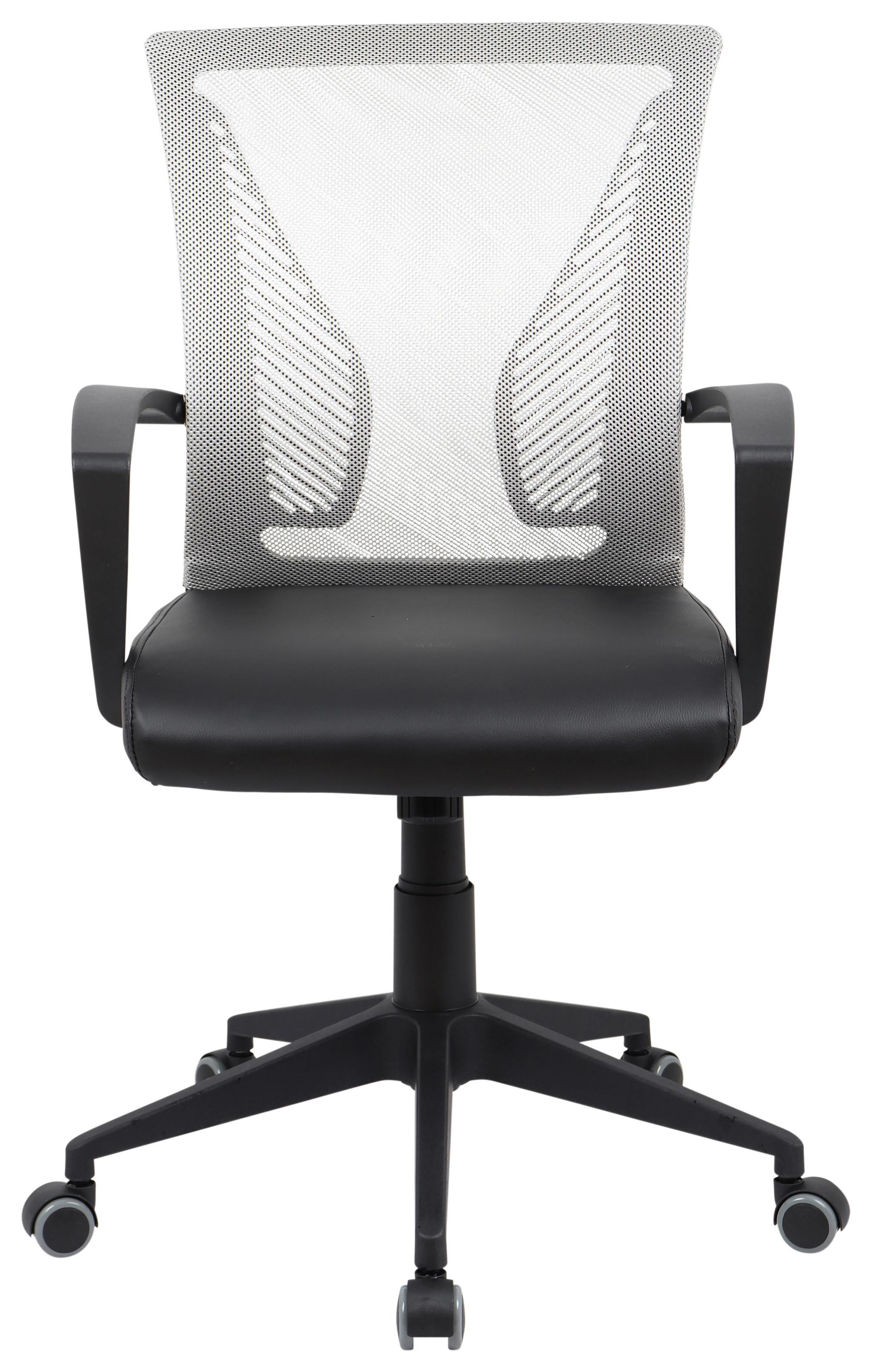 Drehstuhl Offilo Pu - Schwarz/Grün, KONVENTIONELL, Kunststoff/Metall (48/92/46cm)