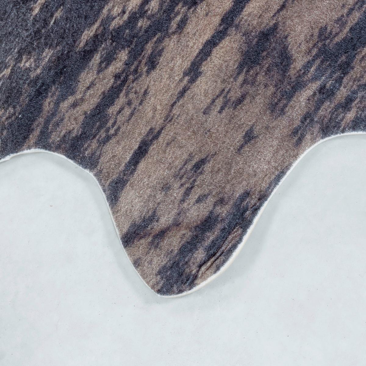 Fellteppich Etosha - Braun/Weiß, Design, Textil (100/135cm) - Novel