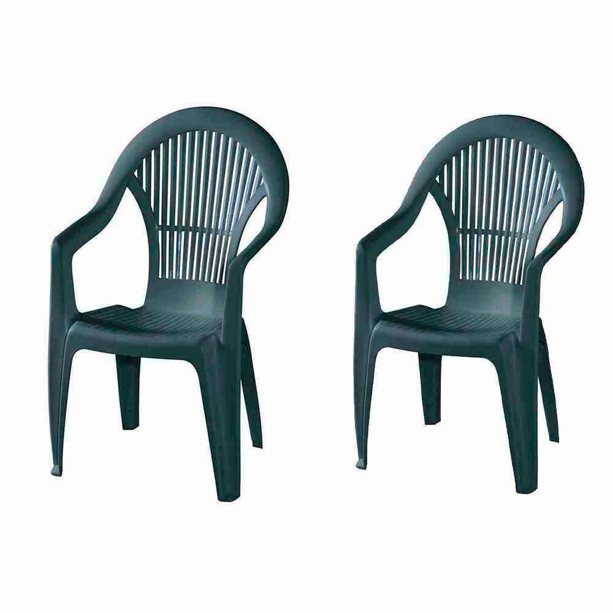 Gartensessel Stapelbar Kunststoff - Grün, KONVENTIONELL, Kunststoff (54/93/57cm) - Siena Garden