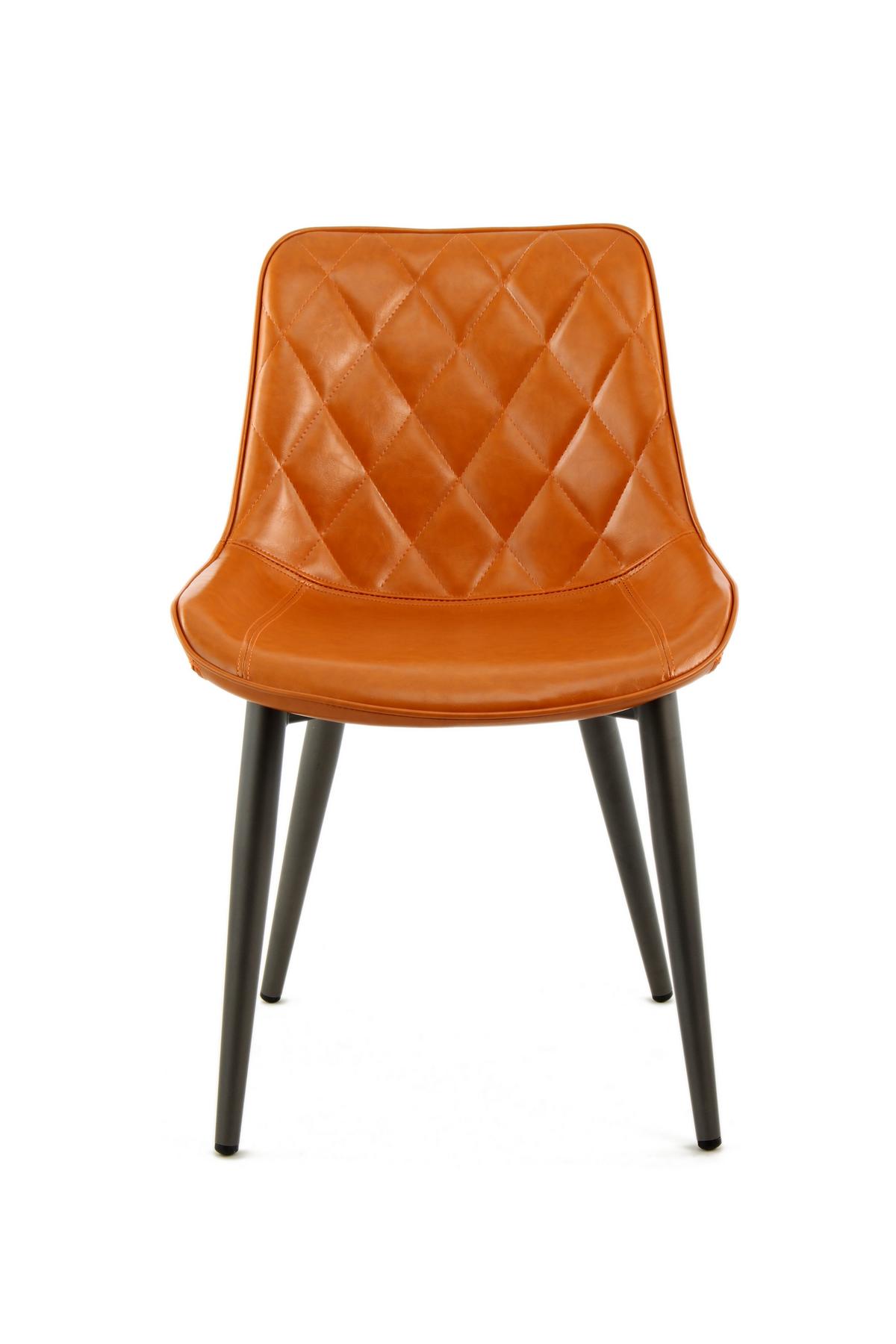 Schalenstuhl Cecil Orange Gepolstert 2er-Set - Orange, Trend, Textil/Metall (51/80/60cm) - Kayoom