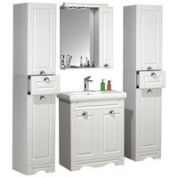 BADEZIMMER CASALO L - Weiß, MODERN, Glas/Keramik (131cm) - MID.YOU