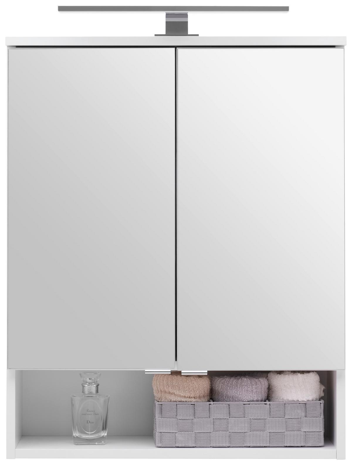 Badezimmer Fresh Weiß B: 166 cm - Weiß, KONVENTIONELL, Holzwerkstoff (166/168,5/47cm) - Ondega