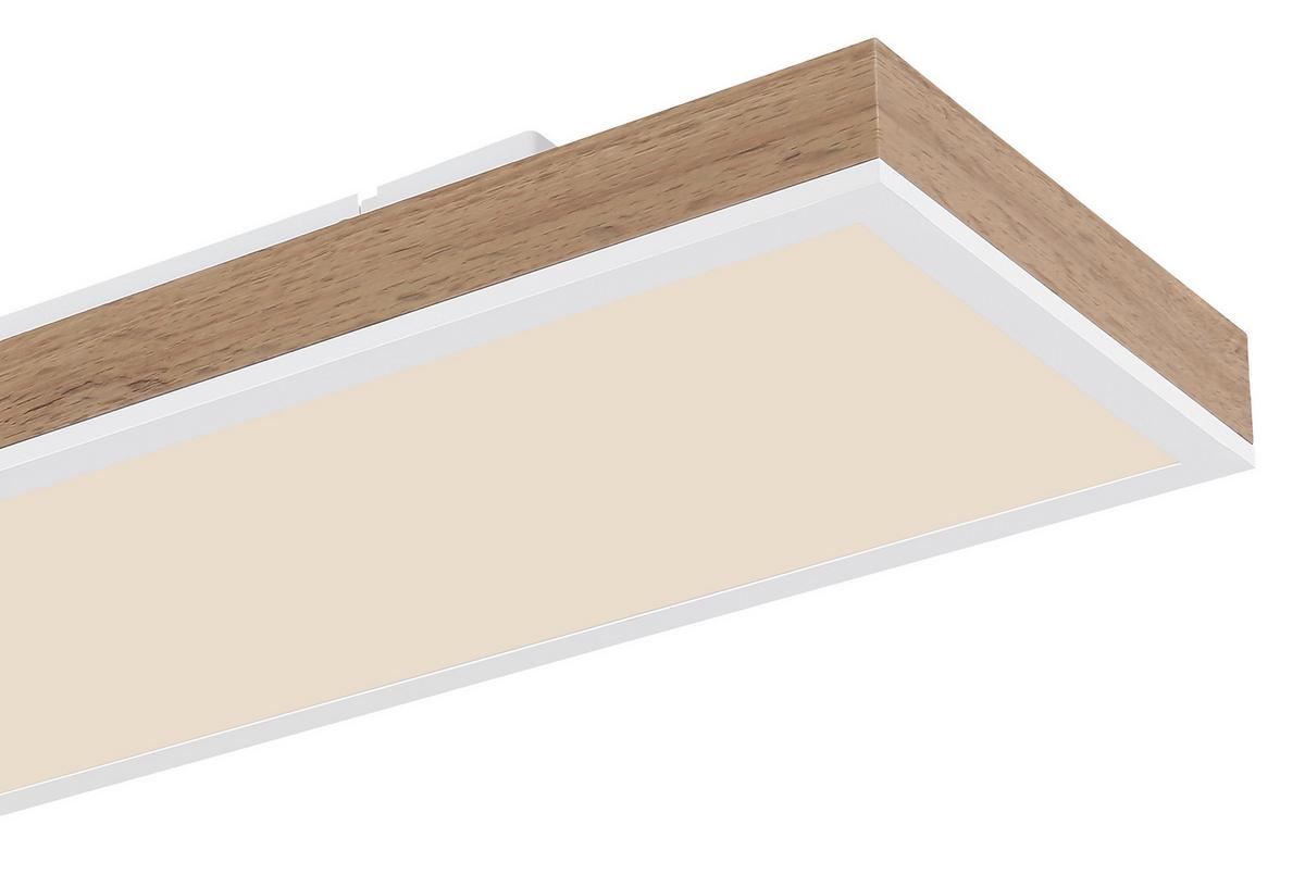 Led-deckenleuchte 416080wwd4-Cct - Dunkelbraun/Opal, Natur, Holzwerkstoff/Kunststoff (80/20/7,8cm) - Globo