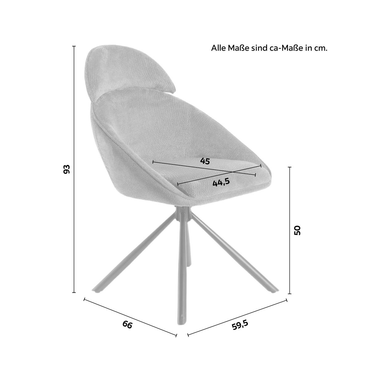 Stolička s podrúčkami Maira, tmavosivá, s látkovým poťahom - čierna/tmavosivá, Modern, kov/textil (59,5/93/66cm) - Bessagi Home