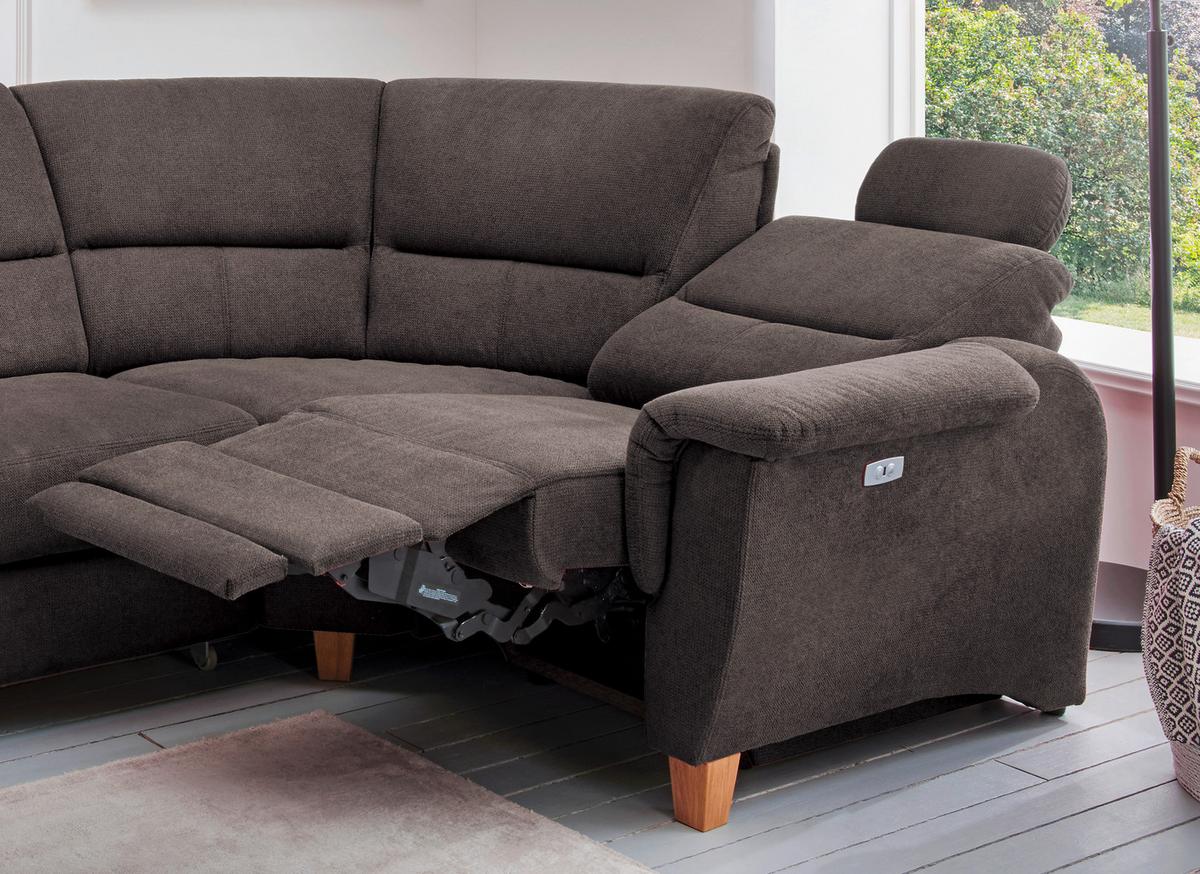 Ecksofa Parole Anthrazit S:238/241 Cm - Wildeiche/Anthrazit, KONVENTIONELL, Textil (238/241cm) - Livetastic