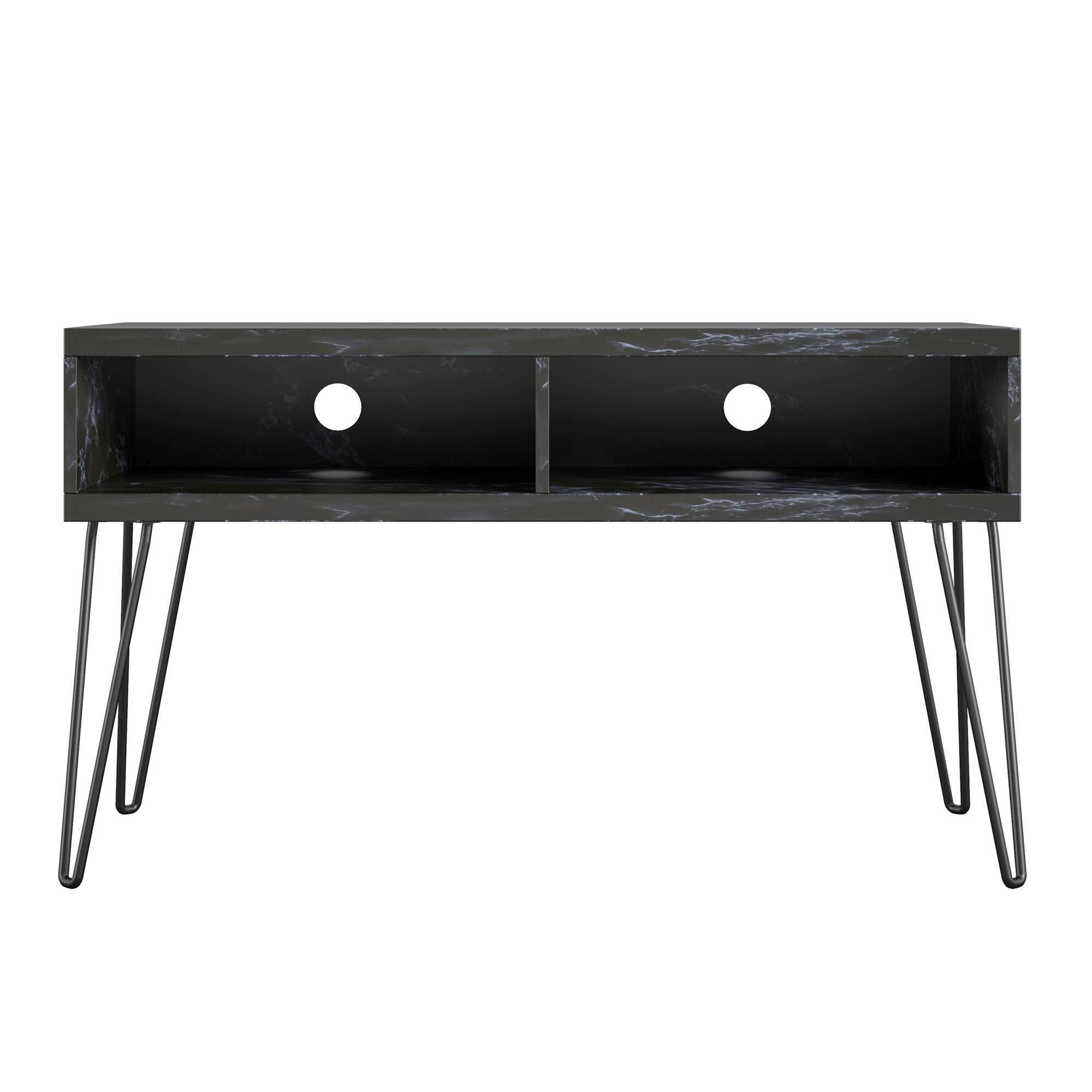 LOWBOARD Athena Schwarz B: 105 cm - Schwarz, Design, Holzwerkstoff/Metall (105/62/49cm) - MID.YOU