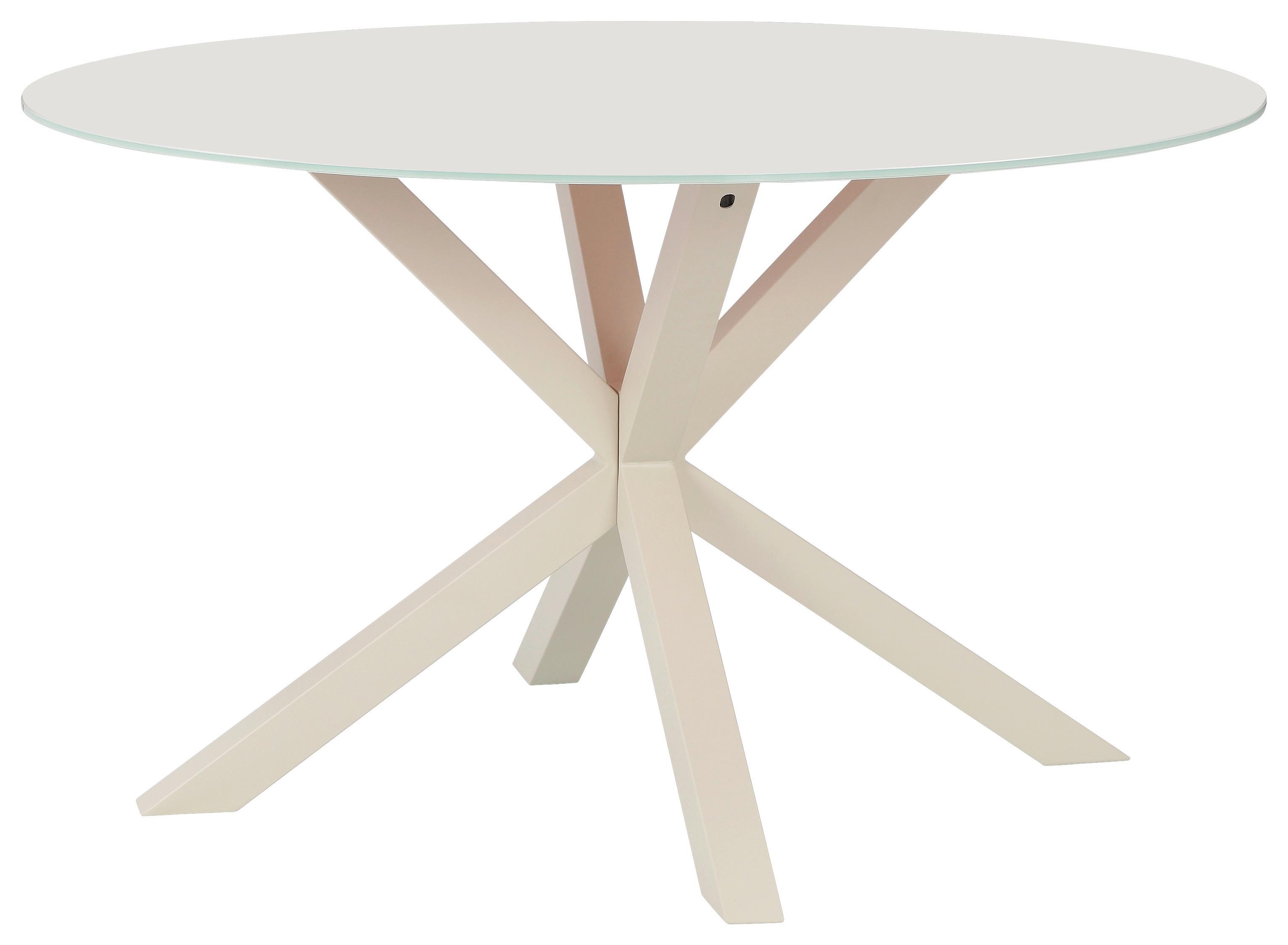 Esstisch Vanda Kaschmir D: 130 cm - Kaschmir, MODERN, Glas/Metall (130/130/75,5cm) - P & B