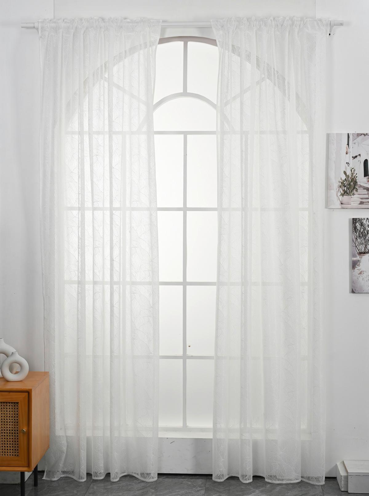 Fertigvorhang Brigitta - Weiß, ROMANTIK / LANDHAUS, Textil (140/245cm) - James Wood