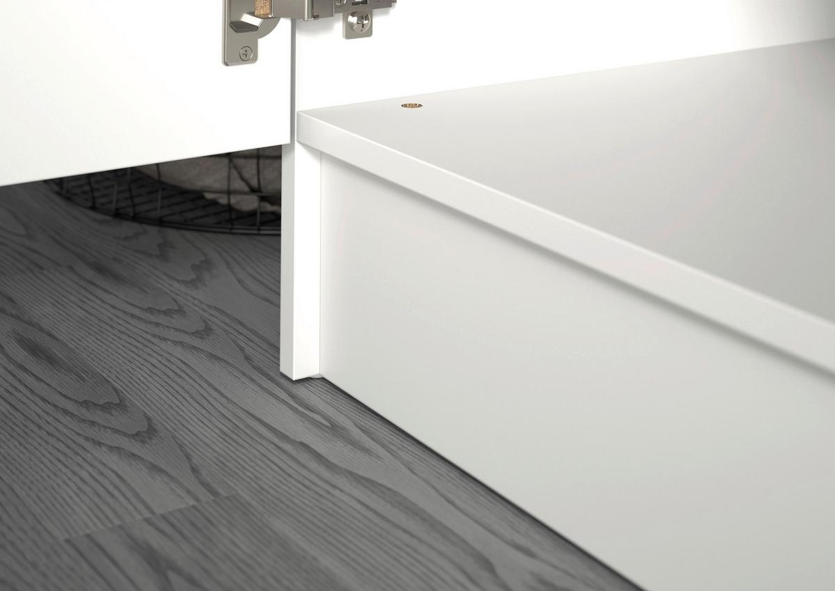 Prádelna Free bílá - bílá, Basics, kompozitní dřevo (242/195/68cm) - MID.YOU