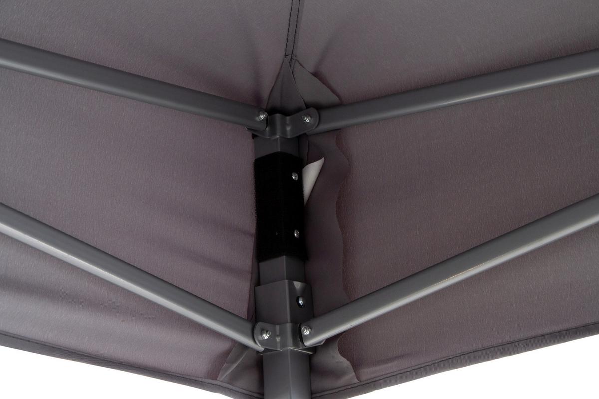 Pavillon L30550 450x300 cm Mit Seitenwände - Grau, KONVENTIONELL, Textil/Metall (450/330/300cm) - Siena Garden