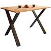 Esstisch Xona Schwarz/Eiche Dekor L: 110cm - Honigeiche/Schwarz, Basics, Holzwerkstoff/Metall (110/80/76cm) - MID.YOU