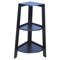 Sarokpolc Emil - fekete, Modern, faalapú anyag (37/80/37cm)