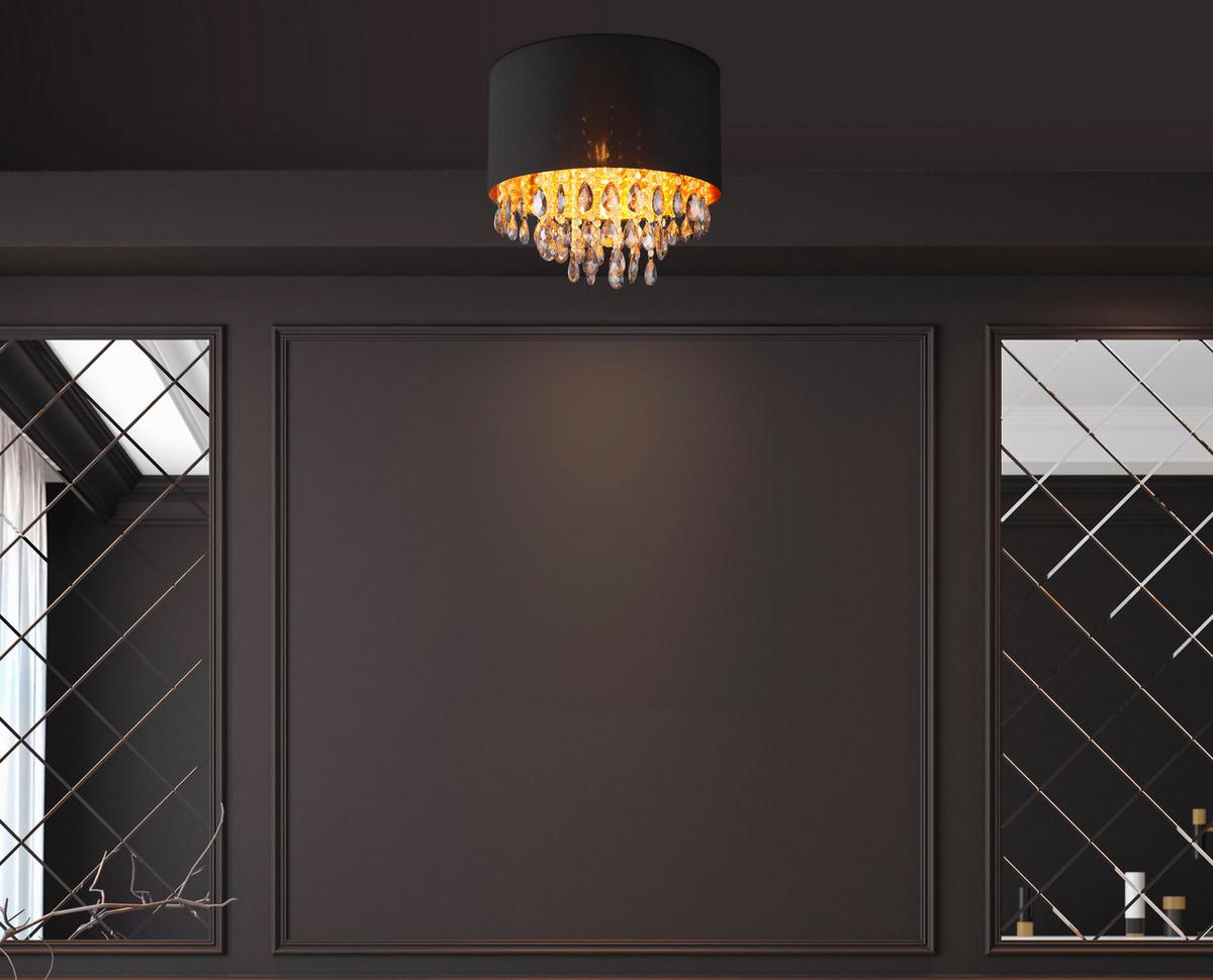 Deckenleuchte 15776d Coletta - Klar/Goldfarben, KONVENTIONELL, Glas/Kunststoff (40/33cm) - Globo