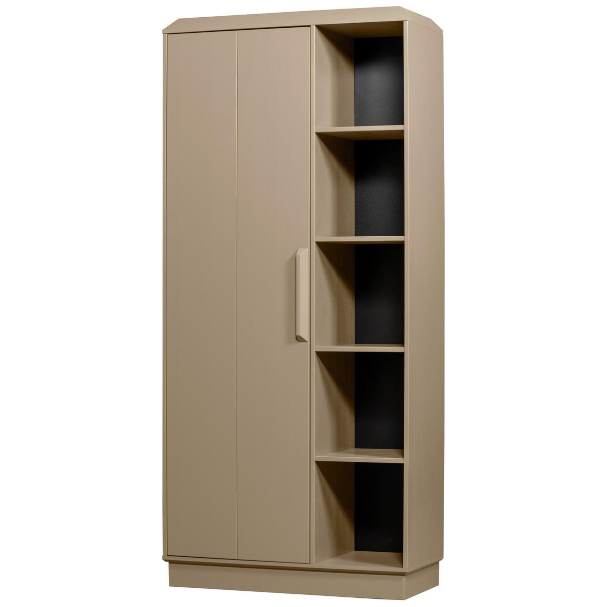 Garderobenschrank Lowen Schlammfarben B: 100 Cm - Schlammfarben, Design, Holz/Holzwerkstoff (100/221/44cm) - Livetastic
