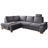 Eckschlafsofa Positano Dunkelgrau S: 206x261 cm - Wildeiche/Dunkelgrau, MODERN, Textil (206/261cm) - Livetastic