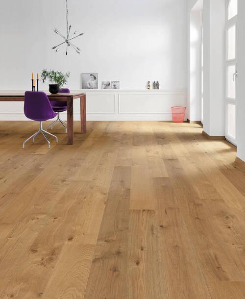 Parkettboden Eiche Mokka Landhausdiele Stärke 12mm - Mokka, Basics, Holzwerkstoff (17.3/220cm) - Living by HARO