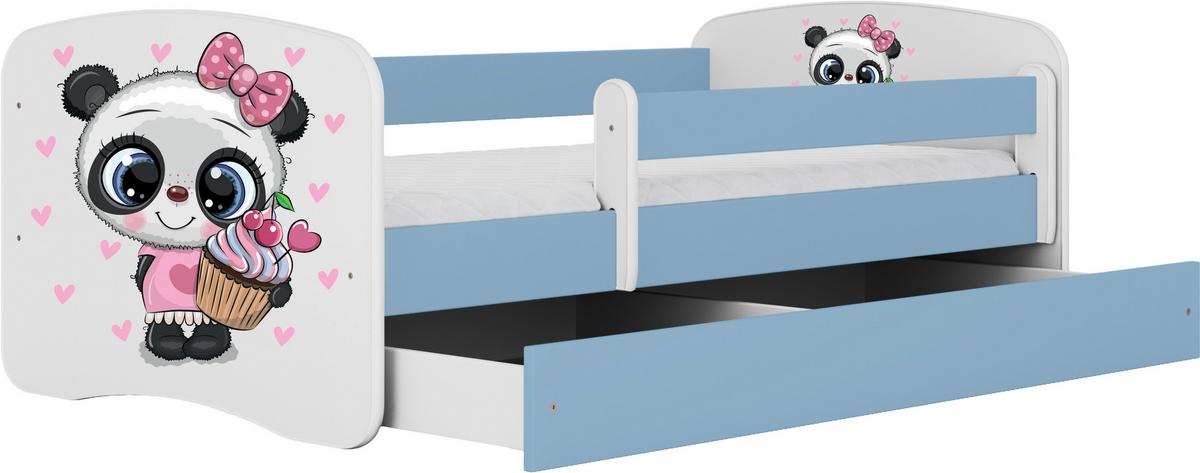 Kinder-/Juniorbett Babydreams Inkl. Matratze 80x160 - Blau/Birkefarben, MODERN, Holz/Holzwerkstoff (80/160cm) - MID.YOU