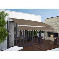 Hülsenmarkise 400x250 cm Taupe, Decken-/Wandmontage - Taupe/Weiß, Basics, Textil (400/250cm) - Schwöller