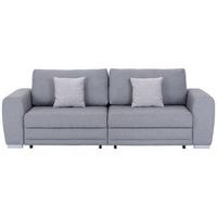 Big Sofa Concord Schlaffunktion B: 252 cm Grau - Chromfarben/Grau, Design, Textil (252/87/107cm) - Ondega
