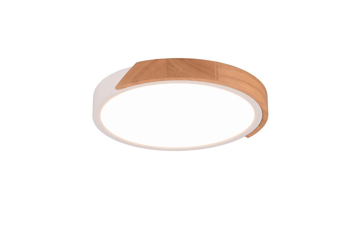 LED-Deckenleuchte R67201131 Jano - Braun/Weiß, Basics, Holz/Kunststoff (31,5/3,5cm)