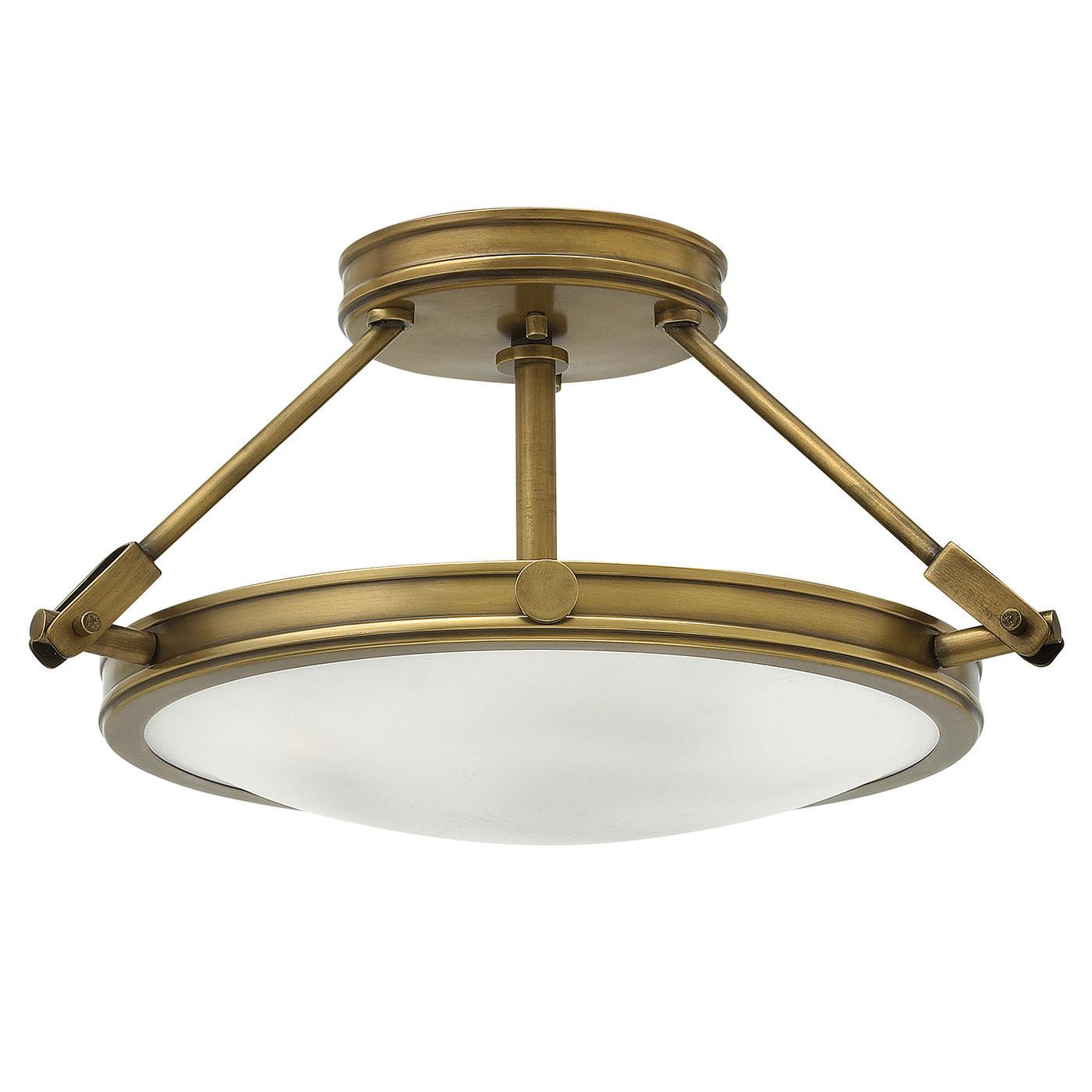 Mennyezeti Lámpa Hk-Collier-Sf-S - sárgarézszínű, Konventionell, üveg/fém (41.7/23.1cm) - Elstead Lighting
