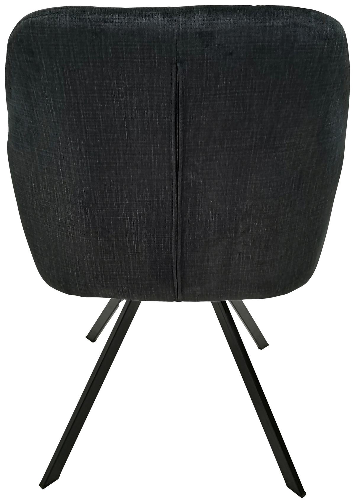 SADA STOLIČIEK S PODRÚČKAMI GEORGIA - čierna, Modern, kov/textil (57/85/62cm) - MID.YOU