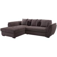 Ecksofa Mit Schlaffunktion + Bettkasten Berisso Webstoff - Braun, Design (187/278cm) - Ondega