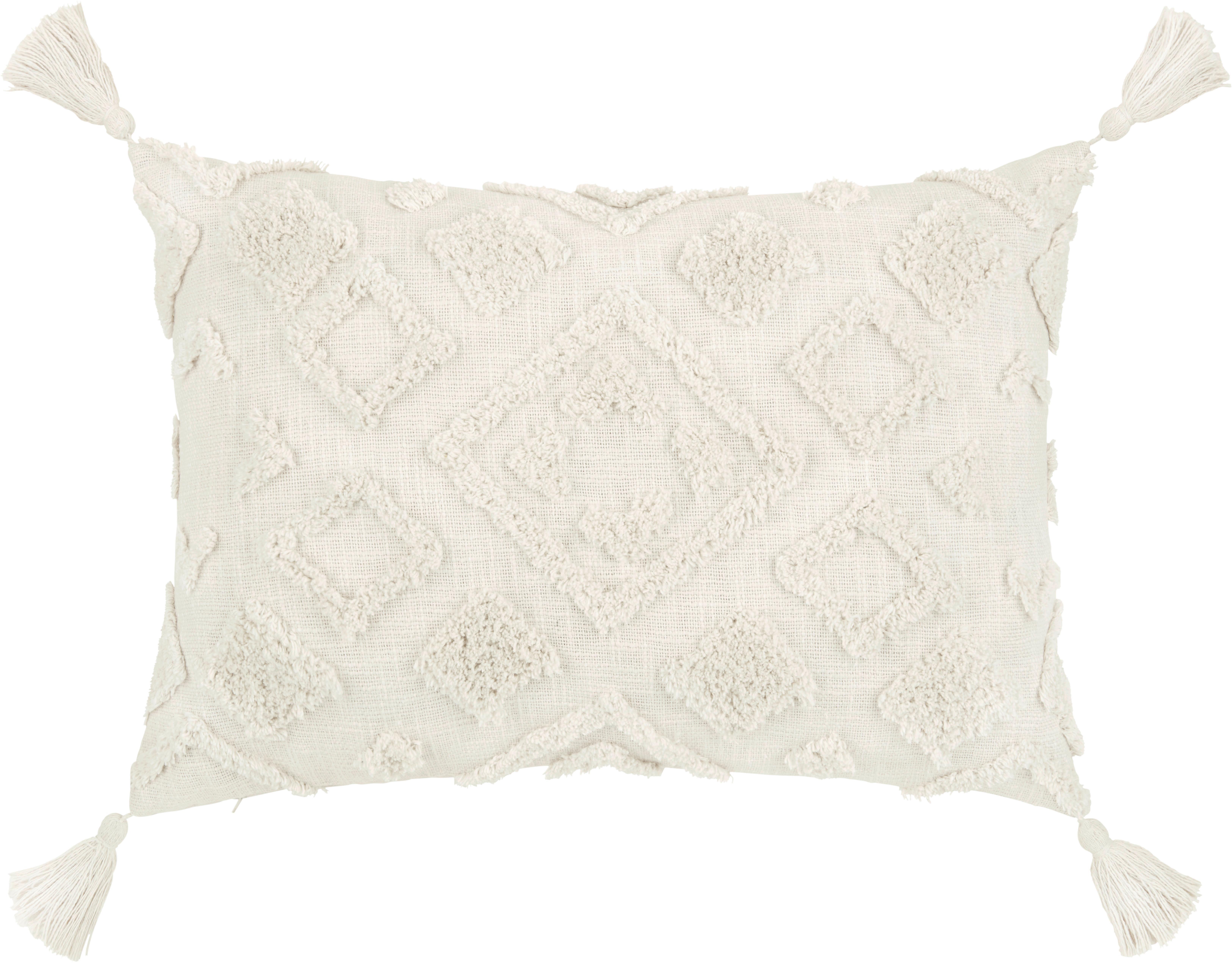Dekoračný Vankúš Ibiza, 40/60cm, Biela - biela, Moderný, textil (40/60cm) - Premium Living